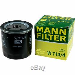 10x Original Mann Oil Filter W 714/4 + 10x Sct Engine Flush Flushing