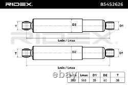 2x Ridex Shock Absorber Kit Shock Absorbers 854s2626 At The Rear 49mm