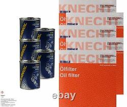 5x Original Mahle / Knecht Oil Filter Oc 86 + 5x Sct Flush Engine Rinsing