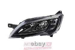 Black Halogen Headlights Suitable for Fiat Ducato 250 251 2014 - Includes 2x H7 L R