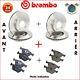 Complete Front And Rear Brake Discs And Pads Kit Brembo For Fiat Ducato #w7