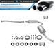 Complete Rear Exhaust Kit For Fiat Ducato 1.9 Td 2.5 Tdi 1994-02 Installation Kit