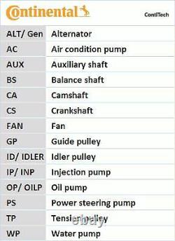 Continental Distribution Kit + Water Pompe For Peugeot 306 1.9 Sld, 1.9 D