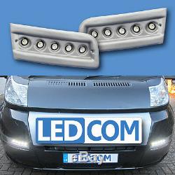 Day Daytime Led Lights Carpet Kit Fiat Ducato Boxer Relay Camper Silver