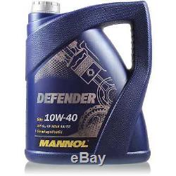 Engine Oil 7l Mannol Defender 10w-40 + Mann-filter Fiat Ducato Box 244 2.3