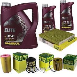 Engine Oil 7l Mannol Elite 5w-40 + Mann Filter Luft Fiat Ducato Bus 250 100