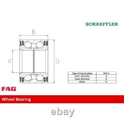 FAG 2X Wheel Hub Front Bearing Kit for Fiat Ducato Bus 244 Z 244