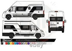 Fiat DUCATO VAN CAMPER AGRIA Mobile Home Kit Adhesive Stickers