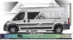 Fiat DUCATO VAN CAMPER Camping Compass Stripes Sticker Adhesive Kit
