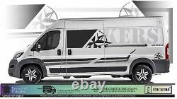 Fiat DUCATO VAN CAMPER Camping Compass Stripes Sticker Adhesive Kit