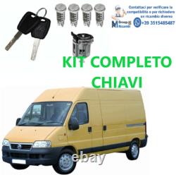 Fiat Ducato '02 complete kit new keys with ignition start cylinders