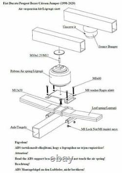 Fiat Ducato Air Suspension Kit With 12v Compressor (1998-2022)-4000kg