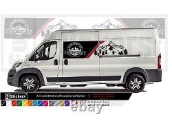 Fiat Ducato Van Camper Camper Mountain Bands Sticker Kit Adhesive Integral