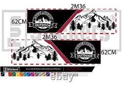 Fiat Ducato Van Camper Camper Mountain Bands Sticker Kit Adhesive Integral
