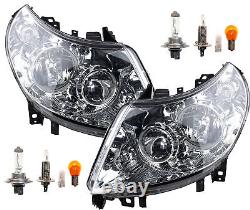 Front Halogen Headlight Kit Compatible with Fiat Ducato 250 11-14 Bulbs