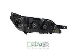 Headlight Compatible With Fiat Ducato Black 250 06/14- With LED Daytime Running Light Kit