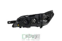 Headlight Compatible With Fiat Ducato Black 250 06/14- With LED Daytime Running Light Kit