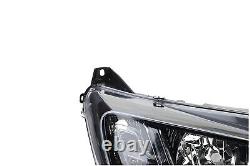 Headlight Compatible With Fiat Ducato Black 250 06/14- With LED Daytime Running Light Kit
