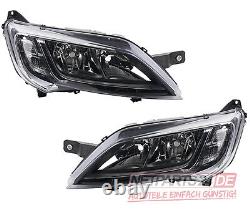 Headlight Kit Halogen Suitable for Fiat Ducato 250 251 2014- Chrome H7 Right Left