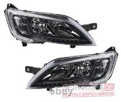 Headlights Kit Halogen Suitable for Fiat Ducato 250 14- Chrome LED Tfl Lin. Right