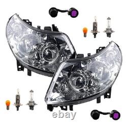 Headlights Suitable for Fiat Ducato Kit Left & Right & Bulb & Adapter D