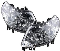 Headlights Suitable for Fiat Ducato Kit Left & Right & Bulb & Adapter D