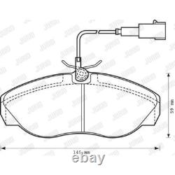 JURID Front Ventilated Brake Disc Kit + Pads for Fiat Ducato Box 230L