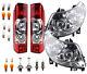 Lamps Suitable For Fiat Ducato And Rear Lights Kit 07/06-12/10+ Bulbs