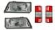 Left + Right Front Headlight Kit + Rear Lamp Jumper Fiat Ducato Boxer 94-02