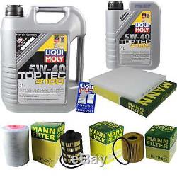 Liqui Moly 6 Liter Toptec 4100 5w-40 Engine Oil + Filter Set For Fiat Ducato