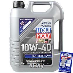 Liqui Moly Mos2 Good 7l Operation 10w-40 Oil + Mann For Fiat Ducato Box