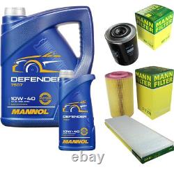 MANN-FILTER Inspection Kit 6L MANNOL Defender 10W-40 for Fiat Ducato