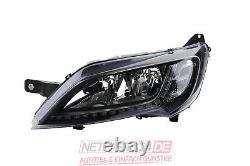 Main Headlights Sw Suitable For Fiat Ducato Black 250 2014 With Led Tfl Kit
