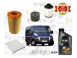 Maintenance Filter Kit + 6 Lt of Selenia 5W40 Wr Fiat DUCATO 2.3 Multijet