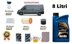 Maintenance Filter Kit + 8 Liters of Oil for Fiat Ducato 250 2.3 Multijet 96 Kw