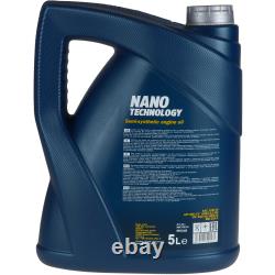 Mannol 7l Nano Tech 10w-40 Engine Oil+man Filter For Fiatucato Bus 250