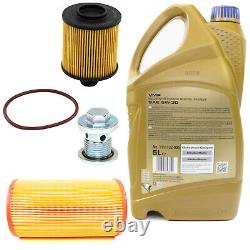 Oil Filter Kit 5W30 5Liter + Drain Plug for Fiat Ducato Multijet