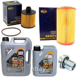 Oil Filter Kit 5W-30 6 Liter + Drain Plug for Fiat Ducato Bus 115 2.0