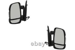 Rearview Mirror Kit Suitable for Fiat Ducato 250 251 07/06 - Left and Right Black