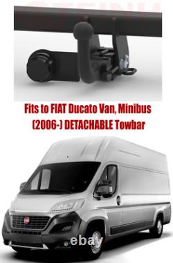 Removable Towing Bar For Fiat Ducato Truck 2006 & 7 Pin Relay Kit