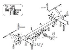 Removable Towing Bar For Fiat Ducato Truck 2006 & 7 Pin Relay Kit