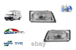 Set of 2 Front Hydraulic Headlights for Fiat Ducato 1994