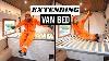 Space Saving Slide Out Bed In Our Van Conversion Campervan Bed How We Made Our Pull Out Bed