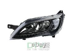 Suitable For Fiat Ducato Headlights 250 06/14- Black With Led Lights Kit