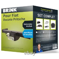 Swan Neck Towbar for Fiat Ducato Platform 06- with Wiring 13 Pin + Kit