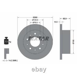 TEXTAR Brake Kit Rear Discs + Pads FIAT Ducato Jumper Boxer 250