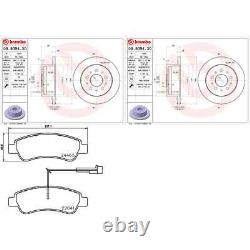 BREMBO Disques + Revêtements Arrière Convient pour Fiat Ducato Boxer Jumper