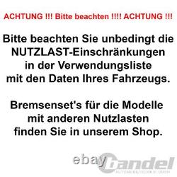 BREMBO Disques + Revêtements Avant Convient pour Fiat Ducato Boxer Jumper 250