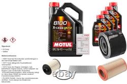 Febi Kit De Inspection Set 9L Motul 8100 X Cess 5W-40 pour Fiat Ducato Bus 2.3