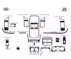 Fiat Ducato 2014 Kit de garnitures intérieures de tableau de bord 3D Décor